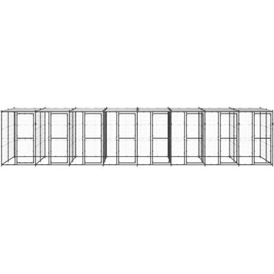 MAISON EXCLUSIVE - Gabbia Per Cani Da Esterno In Acciaio Con Tetto 19,36 M² MAISON EXCLUSIVE - Gabbia Per Cani Da Esterno In Acciaio Con Tetto 19,36 M²
