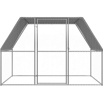 MAISON EXCLUSIVE - Gabbia Per Polli Argento E Grigio 3x2x2 M In Acciaio Zincato MAISON EXCLUSIVE - Gabbia Per Polli Argento E Grigio 3x2x2 M In Acciaio Zincato