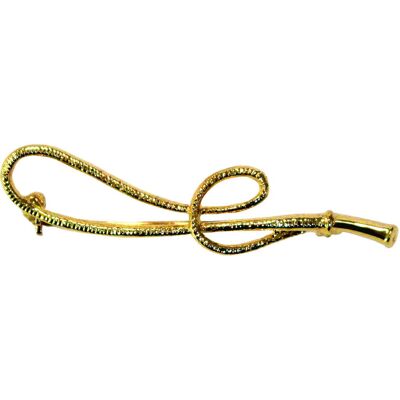 SARTORE Spilla Plastron Con Frustino E Finitura Dorata SARTORE Spilla Plastron Con Frustino E Finitura Dorata