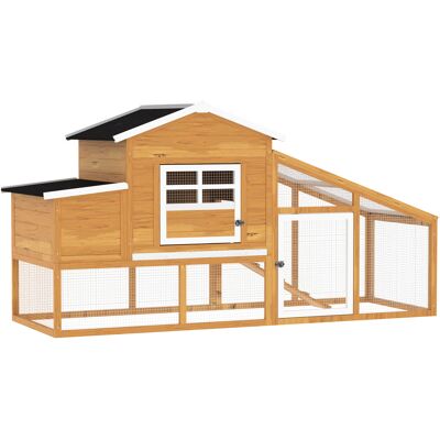 TORMATOR Pollaio Per Galline Ovaiole Da Esterno Con Zona Di Corsa, Pollaio Per Galline Da Esterno Con Zona Di Nidificazione E Vassoio Estraibile Da Giardino In Legno, 200x80x105 Cm TORMATOR Pollaio Per Galline Ovaiole Da Esterno Con Zona Di Corsa, Pollaio Per Galline Da Esterno Con Zona Di Nidificazione E Vassoio Estraibile Da Giardino In Legno, 200x80x105 Cm