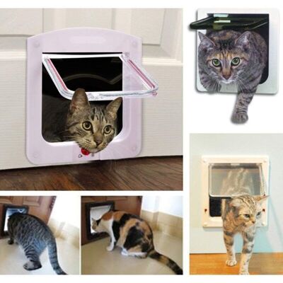 OEM Gattaia Per Piccoli Animali Domestici, 4 Vie Bloccabile, Facile Da Installare OEM Gattaia Per Piccoli Animali Domestici, 4 Vie Bloccabile, Facile Da Installare