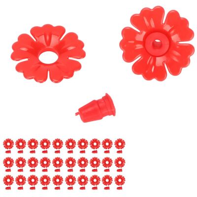 VISTRECK Lotto Di 30 Fiori Per Uso Alimentare – Adatti Ai Colibrì – Da Esterno – Rossi VISTRECK Lotto Di 30 Fiori Per Uso Alimentare – Adatti Ai Colibrì – Da Esterno – Rossi
