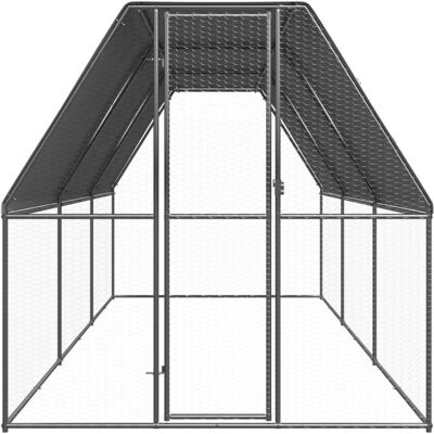 MAISON EXCLUSIVE - Gabbia Per Polli Da Esterno 2x6x2 M In Acciaio Zincato MAISON EXCLUSIVE - Gabbia Per Polli Da Esterno 2x6x2 M In Acciaio Zincato