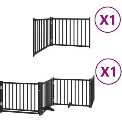HELLOSHOP26 Cancelletto Di Sicurezza Per Animali Domestici Porta Pieghevole 6 Pannelli Legno Di Pioppo Nero 020023229 HELLOSHOP26 Cancelletto Di Sicurezza Per Animali Domestici Porta Pieghevole 6 Pannelli Legno Di Pioppo Nero 020023229