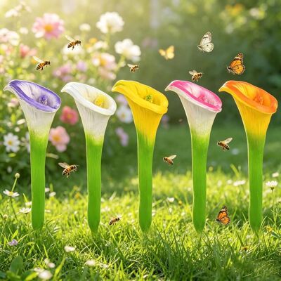 JALLERIA Set Di 5 Mangiatoie Per Api E Insetti – Design Floreale – Punti Di Abbeveraggio Per Api, Farfalle E Impollinatori – Decorazione Per Giardino, Patio E Balcone JALLERIA Set Di 5 Mangiatoie Per Api E Insetti – Design Floreale – Punti Di Abbeveraggio Per Api, Farfalle E Impollinatori – Decorazione Per Giardino, Patio E Balcone
