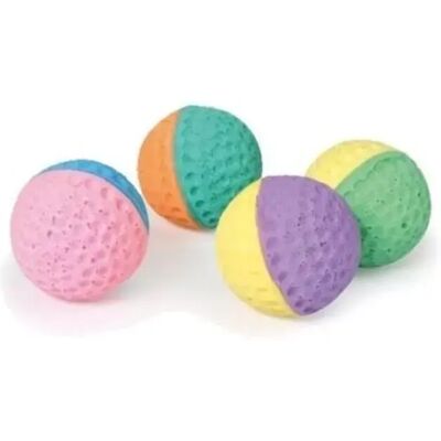 CAMON Confezione Da 2 Palline Per Gatto In Spugna "sponge Roundball", Diametro 4 Cm CAMON Confezione Da 2 Palline Per Gatto In Spugna "sponge Roundball", Diametro 4 Cm
