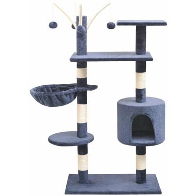 HELLOSHOP26 - Tiragraffi Per Gatti Nicchia Peluche In Sisal 125 Cm Blu Scuro 3702080 HELLOSHOP26 - Tiragraffi Per Gatti Nicchia Peluche In Sisal 125 Cm Blu Scuro 3702080