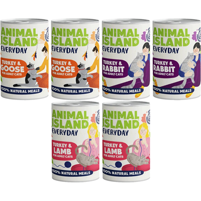 OEM Cibo Umido Per Gatti Animal Island, Mix Di Gusti, 6 Confezioni Da 400 G OEM Cibo Umido Per Gatti Animal Island, Mix Di Gusti, 6 Confezioni Da 400 G