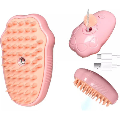 OEM Spazzola A Vapore 3 In 1 Per La Rimozione Dei Peli Di Animali Domestici, Pettine Elettrico Spray, Modello Zampa Di Gatto (rosa) OEM Spazzola A Vapore 3 In 1 Per La Rimozione Dei Peli Di Animali Domestici, Pettine Elettrico Spray, Modello Zampa Di Gatto (rosa)