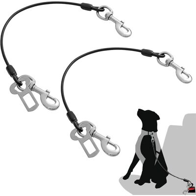 TIGREZY Set Di 2 Cinture Di Sicurezza Per Cani Anti-morso In Filo D'Acciaio, Per Tutti I Cani TIGREZY Set Di 2 Cinture Di Sicurezza Per Cani Anti-morso In Filo D'Acciaio, Per Tutti I Cani