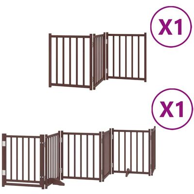 HELLOSHOP26 Cancelletto Di Sicurezza Per Animali Domestici Porta Pieghevole 9 Pannelli Legno Di Pioppo Marrone 020023277 HELLOSHOP26 Cancelletto Di Sicurezza Per Animali Domestici Porta Pieghevole 9 Pannelli Legno Di Pioppo Marrone 020023277