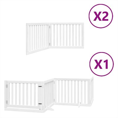HELLOSHOP26 Cancelletto Di Sicurezza Per Animali Domestici Porta Pieghevole 8 Pannelli Legno Di Pioppo Bianco 020023263 HELLOSHOP26 Cancelletto Di Sicurezza Per Animali Domestici Porta Pieghevole 8 Pannelli Legno Di Pioppo Bianco 020023263