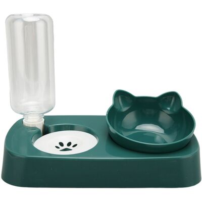 VISTRECK Ciotole Per Cibo Per Acqua Per Animali Domestici, Set Di Piatti Per Mangiatoia Automatica Rialzata Staccabile Per Cani Di Taglia Piccola E Media, Verde Scuro VISTRECK Ciotole Per Cibo Per Acqua Per Animali Domestici, Set Di Piatti Per Mangiatoia Automatica Rialzata Staccabile Per Cani Di Taglia Piccola E Media, Verde Scuro