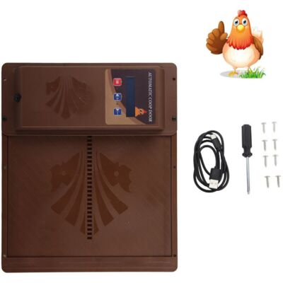 OEM Porta Automatica Per Pollaio Ad Energia Solare, Porta Elettrica Intelligente Anti-intrappolamento Con Schermo Lcd, Timer, Sensore Di Luce E Telecomando OEM Porta Automatica Per Pollaio Ad Energia Solare, Porta Elettrica Intelligente Anti-intrappolamento Con Schermo Lcd, Timer, Sensore Di Luce E Telecomando
