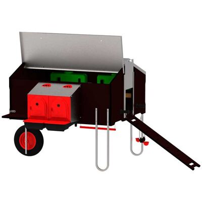 SUINGA Pollaio Mobile 1x1,2 M Con Kit Di Movimento All'aperto Pollaio Da Esterno Per Galline Ovaiole SUINGA Pollaio Mobile 1x1,2 M Con Kit Di Movimento All'aperto Pollaio Da Esterno Per Galline Ovaiole