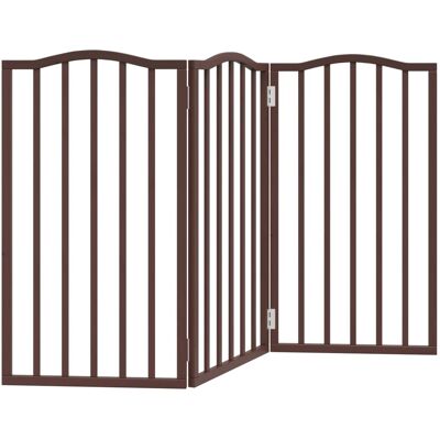 HELLOSHOP26 Cancelletto Di Sicurezza Pieghevole Per Cani A 3 Pannelli 150 Cm Legno Di Pioppo Marrone 020023079 HELLOSHOP26 Cancelletto Di Sicurezza Pieghevole Per Cani A 3 Pannelli 150 Cm Legno Di Pioppo Marrone 020023079