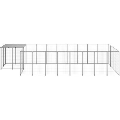 MAISON EXCLUSIVE - Gabbia Per Cani Argento 10,89 M² In Acciaio MAISON EXCLUSIVE - Gabbia Per Cani Argento 10,89 M² In Acciaio