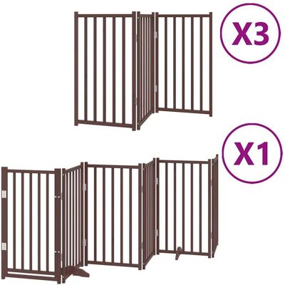 HELLOSHOP26 Cancelletto Di Sicurezza Per Animali Domestici Porta Pieghevole 15 Pannelli Legno Di Pioppo Marrone 020023207 HELLOSHOP26 Cancelletto Di Sicurezza Per Animali Domestici Porta Pieghevole 15 Pannelli Legno Di Pioppo Marrone 020023207