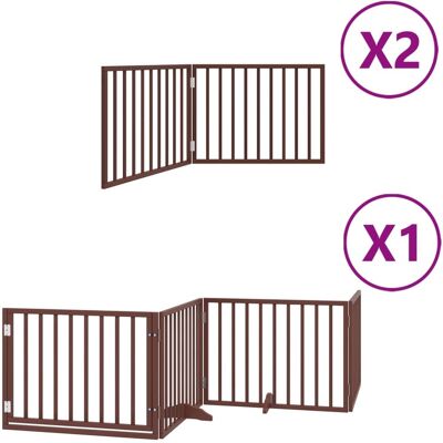 HELLOSHOP26 Cancelletto Di Sicurezza Per Animali Domestici Porta Pieghevole 8 Pannelli Legno Di Pioppo Marrone 020023239 HELLOSHOP26 Cancelletto Di Sicurezza Per Animali Domestici Porta Pieghevole 8 Pannelli Legno Di Pioppo Marrone 020023239