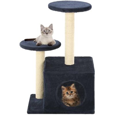 Albero per gatti blu scuro con sisal - 60cm Helloshop26 Albero per gatti blu scuro con sisal - 60cm Helloshop26