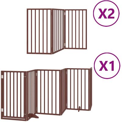 MAISON EXCLUSIVE - Cancello Cani Porta Pieghevole Marrone 12 Pannelli 600cm Pioppo MAISON EXCLUSIVE - Cancello Cani Porta Pieghevole Marrone 12 Pannelli 600cm Pioppo