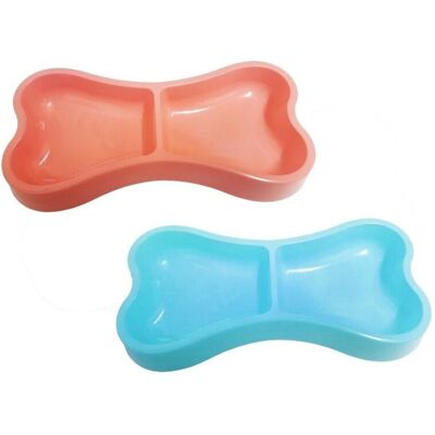 XISRENS Ciotola In Plastica A Forma Di Osso Con 2 Vassoi, 22 X 7 X 4,5 Cm, Per Cocker Spaniel, Cani E Gatti XISRENS Ciotola In Plastica A Forma Di Osso Con 2 Vassoi, 22 X 7 X 4,5 Cm, Per Cocker Spaniel, Cani E Gatti