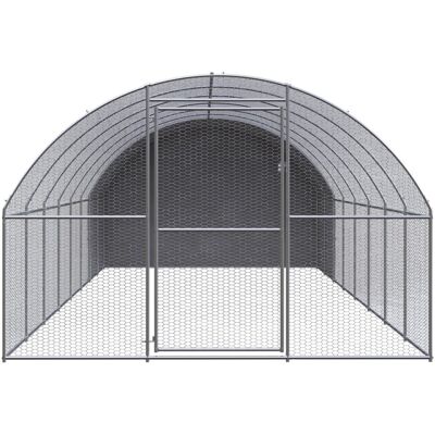 MAISON EXCLUSIVE - Gabbia Per Polli Da Esterno 3x8x2 M In Acciaio Zincato MAISON EXCLUSIVE - Gabbia Per Polli Da Esterno 3x8x2 M In Acciaio Zincato