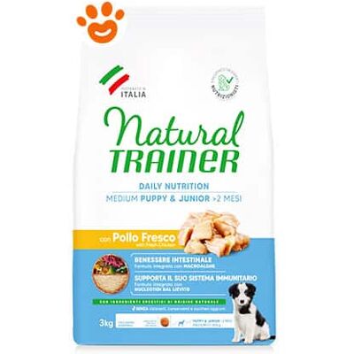 Natural Trainer Puppy&junior Cuccioli Medium Pollo Riso - Cibo per cani Natural Trainer Puppy&junior Cuccioli Medium Pollo Riso - Cibo per cani
