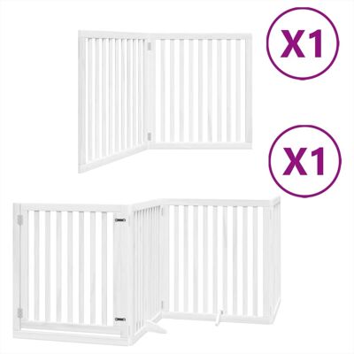 HELLOSHOP26 Cancelletto Di Sicurezza Per Animali Domestici Porta Pieghevole 6 Pannelli Legno Di Pioppo Bianco 020023230 HELLOSHOP26 Cancelletto Di Sicurezza Per Animali Domestici Porta Pieghevole 6 Pannelli Legno Di Pioppo Bianco 020023230