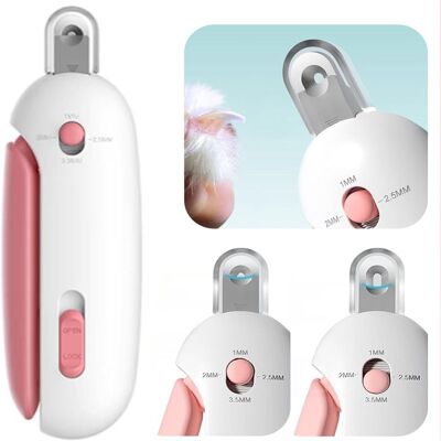 OEM Tagliaunghie Regolabile Per Animali Domestici, Con Quattro Impostazioni Per Evitare Tagli (rosa) OEM Tagliaunghie Regolabile Per Animali Domestici, Con Quattro Impostazioni Per Evitare Tagli (rosa)