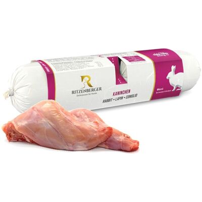 OEM Coniglio Con Broccoli Doppi Panini (2x400g) Cibo Umido Per Cani Acidi Grassi Insaturi Ritzenberger OEM Coniglio Con Broccoli Doppi Panini (2x400g) Cibo Umido Per Cani Acidi Grassi Insaturi Ritzenberger