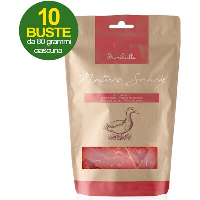 FERRIBIELLA Nature Snack Petto D'Anatra Per Cani 10 Buste Da 80 G Cad FERRIBIELLA Nature Snack Petto D'Anatra Per Cani 10 Buste Da 80 G Cad