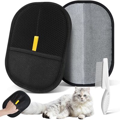 OEM 1 Pettine Per Gatti E 2 Guanti Antistatici Neri Riutilizzabili Per La Pulizia Dei Peli Degli Animali Domestici OEM 1 Pettine Per Gatti E 2 Guanti Antistatici Neri Riutilizzabili Per La Pulizia Dei Peli Degli Animali Domestici