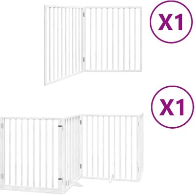 HELLOSHOP26 Cancelletto Di Sicurezza Per Animali Domestici Porta Pieghevole 6 Pannelli Legno Di Pioppo Bianco 020023231 HELLOSHOP26 Cancelletto Di Sicurezza Per Animali Domestici Porta Pieghevole 6 Pannelli Legno Di Pioppo Bianco 020023231