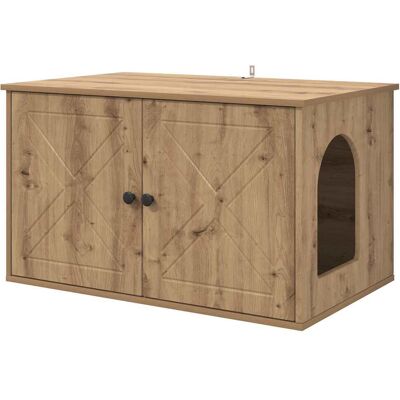 VIDAXL Casa Per Gatti Rovere Artigianale 85 X 55 X 50 Cm VIDAXL Casa Per Gatti Rovere Artigianale 85 X 55 X 50 Cm