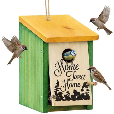 RELAXDAYS Nido Artificiale Uccellini Home Tweet Legno, Da Appendere Decorativo Hlp: 21,5 X 12 X RELAXDAYS Nido Artificiale Uccellini Home Tweet Legno, Da Appendere Decorativo Hlp: 21,5 X 12 X