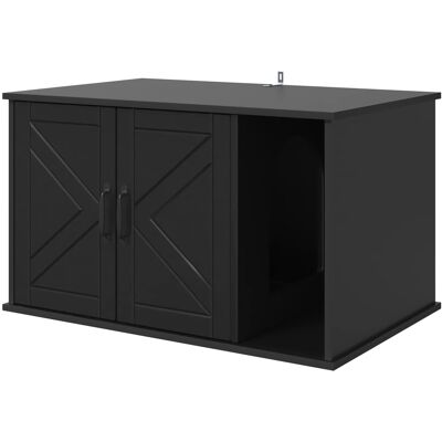 VIDAXL Casa Per Gatti Nero 85 X 55 X 50 Cm Legno Multistrato VIDAXL Casa Per Gatti Nero 85 X 55 X 50 Cm Legno Multistrato