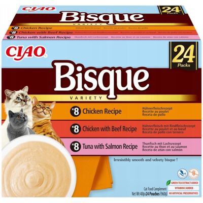 OEM Inaba Ciao Bisque 24x40g Zuppa Per Gatti Pollo Manzo Pesce OEM Inaba Ciao Bisque 24x40g Zuppa Per Gatti Pollo Manzo Pesce