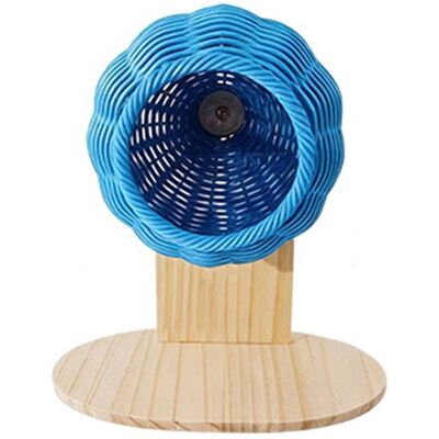 OEM Nido D'Uccello In Rattan Intrecciato A Mano, Casetta Con Base Piatta - Blu OEM Nido D'Uccello In Rattan Intrecciato A Mano, Casetta Con Base Piatta - Blu