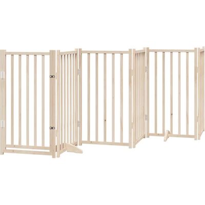 HELLOSHOP26 Cancelletto Di Sicurezza Per Cani Con Porta Pieghevole 9 Pannelli In Legno Di Pioppo Marrone 020023341 HELLOSHOP26 Cancelletto Di Sicurezza Per Cani Con Porta Pieghevole 9 Pannelli In Legno Di Pioppo Marrone 020023341