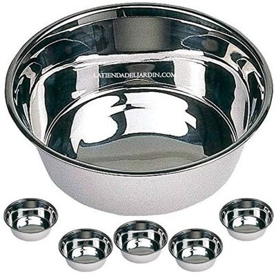 SUINGA Ciotola in acciaio inossidabile per cani e gatti - Ø29 cm - 4 litri - Accessorio per animali SUINGA Ciotola in acciaio inossidabile per cani e gatti - Ø29 cm - 4 litri - Accessorio per animali