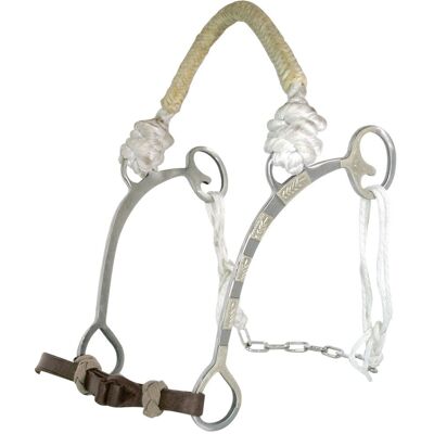 SARTORE Hackamore In Acciaio Con Nasiera In Rawhide E Riporti Silver E Sottobarbozzale SARTORE Hackamore In Acciaio Con Nasiera In Rawhide E Riporti Silver E Sottobarbozzale