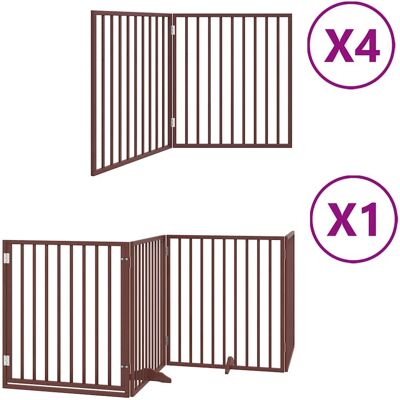 MAISON EXCLUSIVE - Cancello Cani Porta Pieghevole Marrone 12 Pannelli 960cm Pioppo MAISON EXCLUSIVE - Cancello Cani Porta Pieghevole Marrone 12 Pannelli 960cm Pioppo