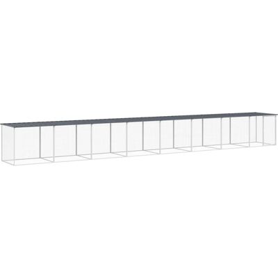 MAISON EXCLUSIVE - Gabbia Polli Con Tetto Antracite 803x98x90 Cm Acciaio Zincato MAISON EXCLUSIVE - Gabbia Polli Con Tetto Antracite 803x98x90 Cm Acciaio Zincato