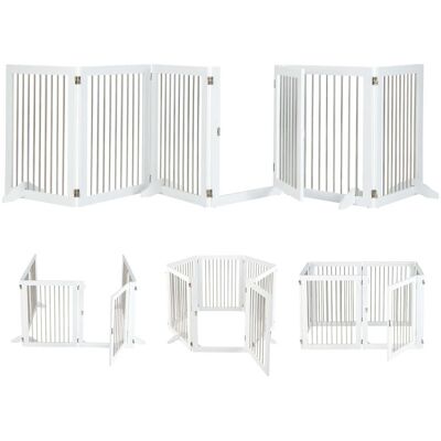 HELLOSHOP26 Set Di Cancelletti Di Sicurezza Pieghevoli Per Cani Da 366 X 80 Cm Con Moderna Porta Chiudibile A Chiave In Acciaio Inox Bianco 200020983 HELLOSHOP26 Set Di Cancelletti Di Sicurezza Pieghevoli Per Cani Da 366 X 80 Cm Con Moderna Porta Chiudibile A Chiave In Acciaio Inox Bianco 200020983