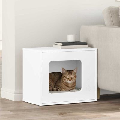 VIDAXL Casa Per Gatti Bianco 51 X 30 X 42,5 Cm Legno VIDAXL Casa Per Gatti Bianco 51 X 30 X 42,5 Cm Legno