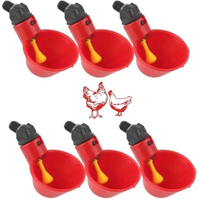 MINKUROW Bcc 6pcs Abbeveratoi Di Pollame, Abbeveratoio Automatico Portatile Per Pollame, Con Abbeveratoi Ciotole Di Plastica Rossa Da Giardino Pollo Gregge Anatra Mangiatoia Per Uccelli, Per Anatra Pi MINKUROW Bcc 6pcs Abbeveratoi Di Pollame, Abbeveratoio Automatico Portatile Per Pollame, Con Abbeveratoi Ciotole Di Plastica Rossa Da Giardino Pollo Gregge Anatra Mangiatoia Per Uccelli, Per Anatra Pi
