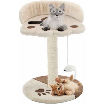 VIDAXL Albero Per Gatti Con Tiragraffi In Sisal 40 Cm Beige E Marrone - VIDAXL Albero Per Gatti Con Tiragraffi In Sisal 40 Cm Beige E Marrone -