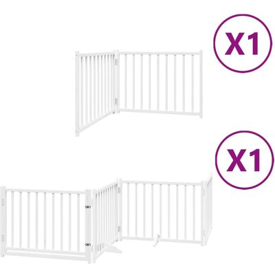 HELLOSHOP26 Cancelletto Di Sicurezza Per Animali Domestici Porta Pieghevole 6 Pannelli Legno Di Pioppo Bianco 020023237 HELLOSHOP26 Cancelletto Di Sicurezza Per Animali Domestici Porta Pieghevole 6 Pannelli Legno Di Pioppo Bianco 020023237