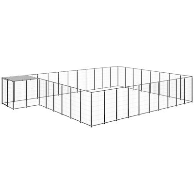 MAISON EXCLUSIVE - Gabbia Per Cani Nera 25,41 M² In Acciaio MAISON EXCLUSIVE - Gabbia Per Cani Nera 25,41 M² In Acciaio